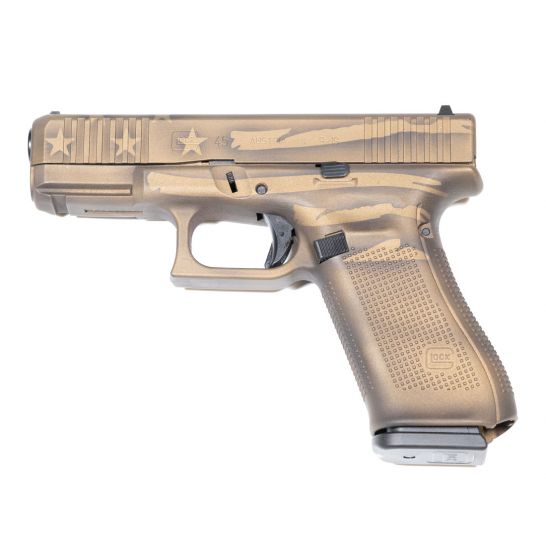 Glock 45 Gen 5 FS 9mm Pistol, Battleworn Flag - UA455S204-BBBWFLAG | Buy Glock 45 Gen 5 FS 9mm Pistol, Battleworn Flag - UA455S204-BBBWFLAG
