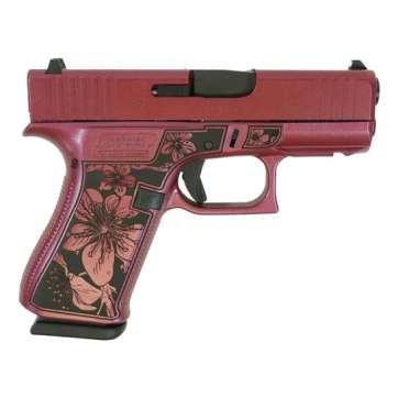 Glock G43X Cherry Blossom Subcompact 9mm 3.41″ 10rds, Medusa Pink