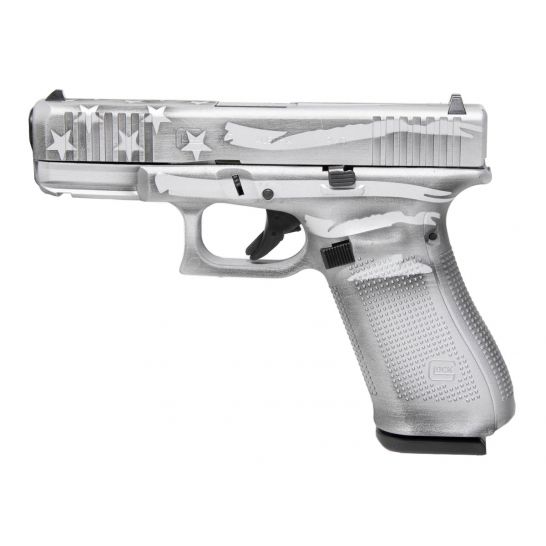 Glock 45 Gen 5 FS 9mm Pistol, Battleship Gray Distressed Flag - PA455S204 | Buy Glock 45 Gen 5 FS 9mm Pistol, Battleship Gray Distressed Flag - PA455S204