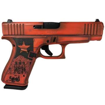 Glock G48 Custom Texas Orange Compact 9mm 4.17″ 10rds, Texas Orange