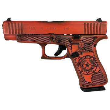 Glock G48 Custom Texas Orange Compact 9mm 4.17″ 10rds, Texas Orange