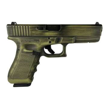 Glock G17 Gen 3 Custom Bazooka Green Destressed Standard 9mm 4.49″ 17rds Bazooka Green