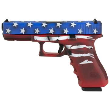 Glock 22 .40 S&W Pistol 4.49″ Barrel Fixed Sights Red Wht Blu BW Flag – PI2250204