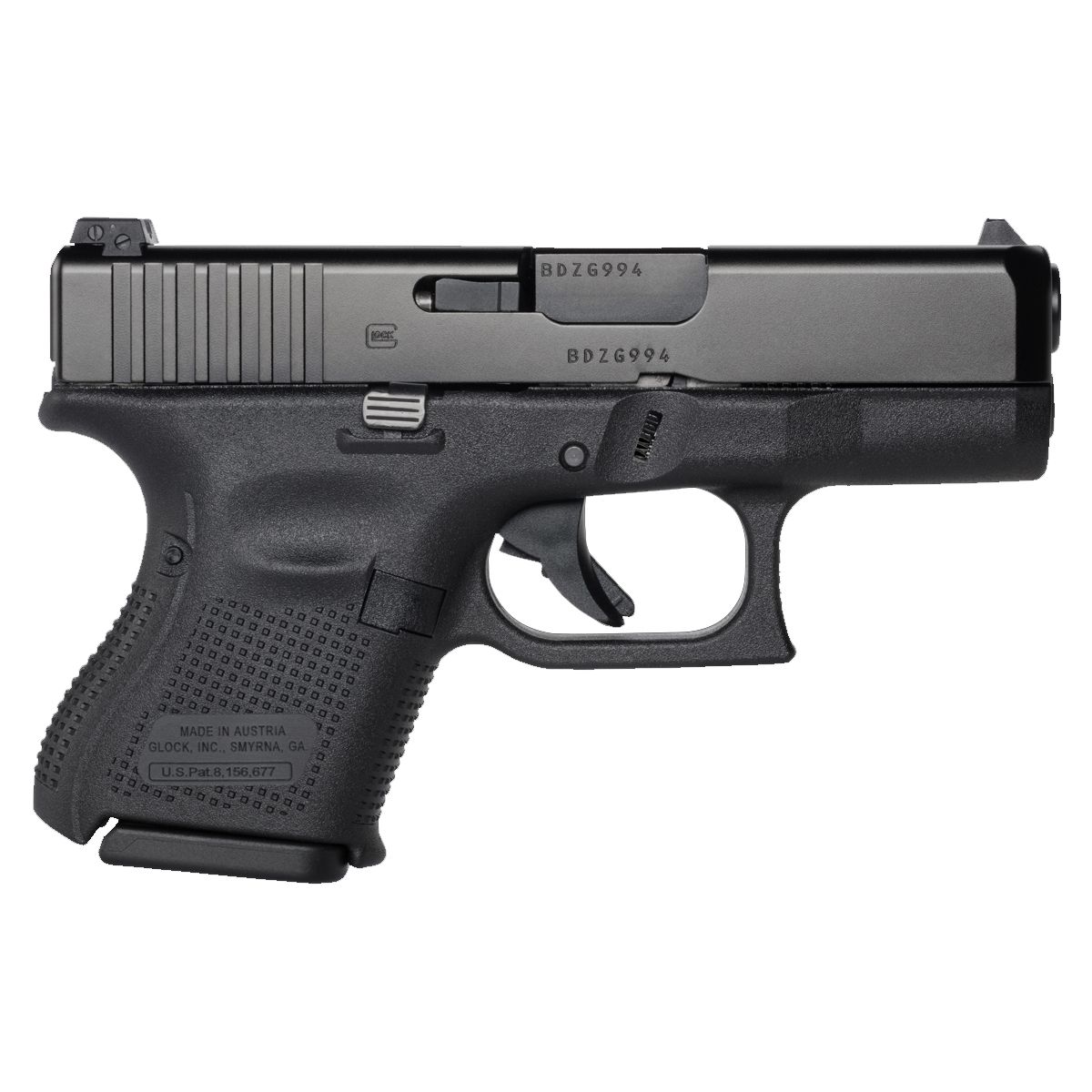 Glock 26 Gen 5 9mm Pistol, Black with Ameriglo Night Sights - UA2650301AB | Buy Glock 26 Gen 5 9mm Pistol, Black with Ameriglo Night Sights - UA2650301AB