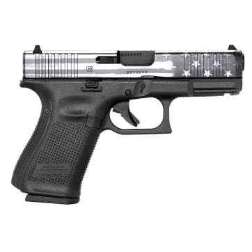 Glock G19 Gen5 4″ 9mm Elite 15rd Pistol Titanium Battle Flag Slide – PA195S203ETBF