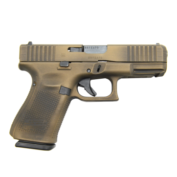Glock 19 Gen5 4″ 9mm Pistol Battleworn Burnt Bronze 15rd – PA195S204-BBBW