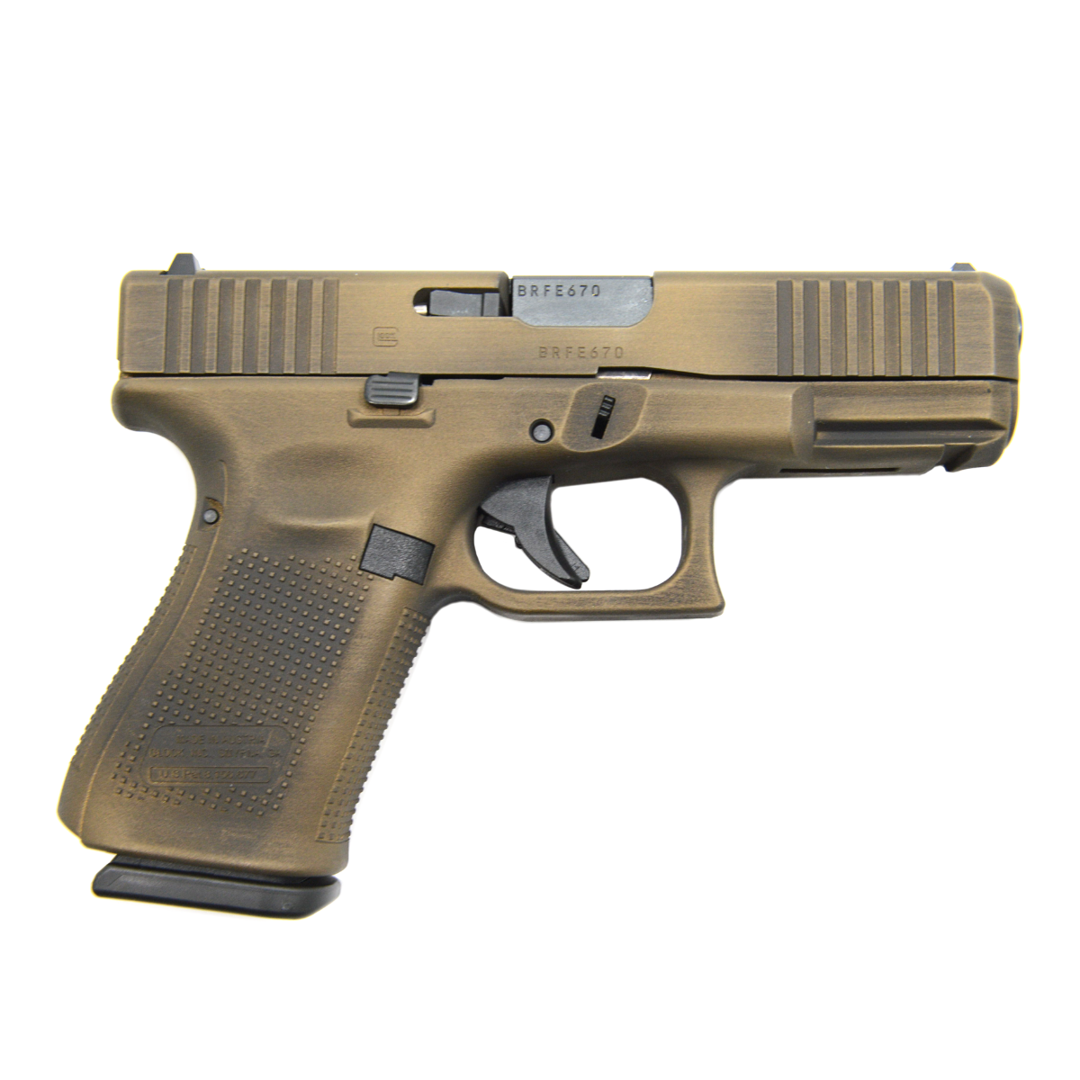 Glock 19 Gen5 4" 9mm Pistol Battleworn Burnt Bronze 15rd - PA195S204-BBBW | Buy Glock 19 Gen5 4" 9mm Pistol Battleworn Burnt Bronze 15rd - PA195S204-BBBW