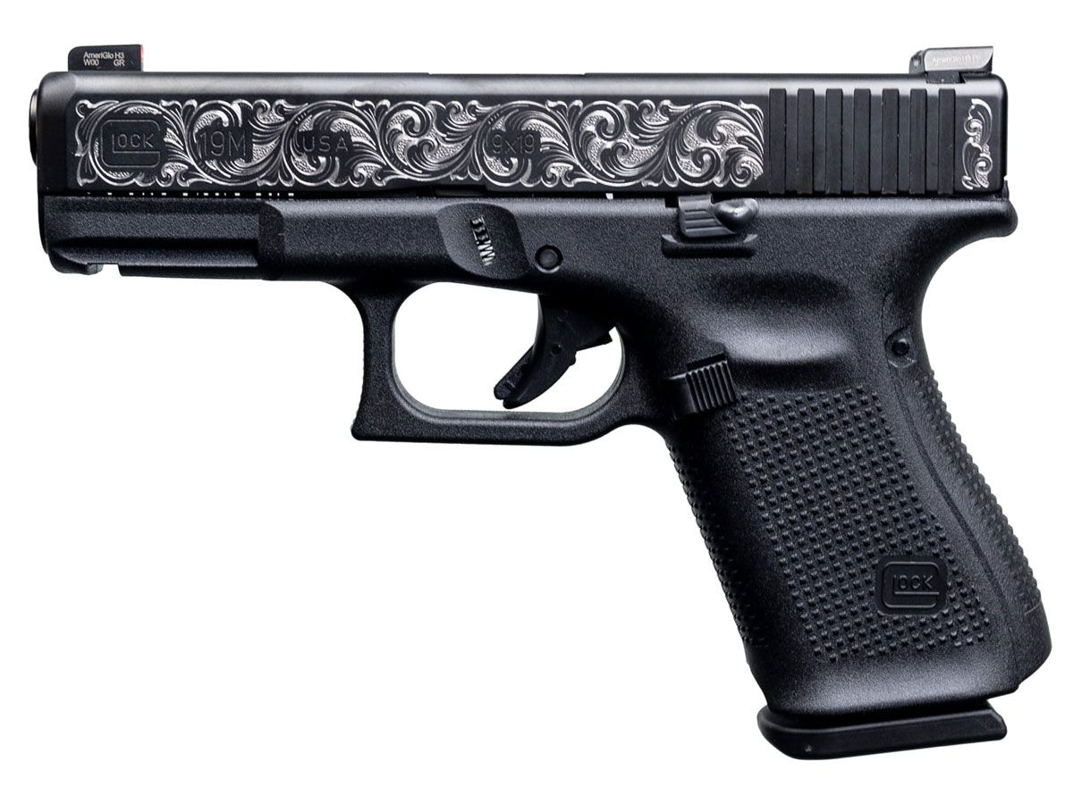Glock 19 Gen 5 9mm Pistol Engraved - DAV-12419 | Buy Glock 19 Gen 5 9mm Pistol Engraved - DAV-12419