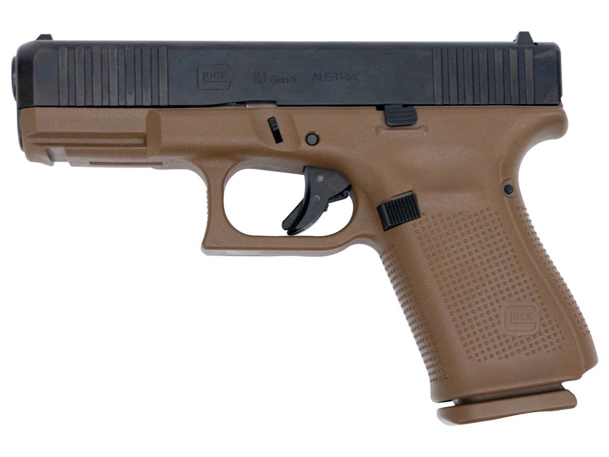 Glock 19 Gen 5 FS 9mm Pistol Black/FDE - PA195S203DE | Buy Glock 19 Gen 5 FS 9mm Pistol Black/FDE - PA195S203DE