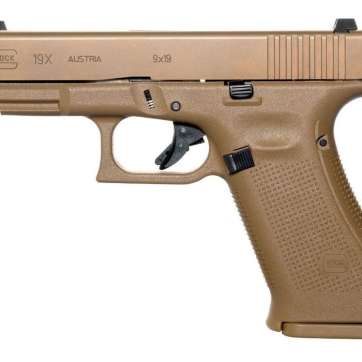 Glock 19X 10 Round 9mm Pistol With Glock Night Sights, FDE – UX1950701