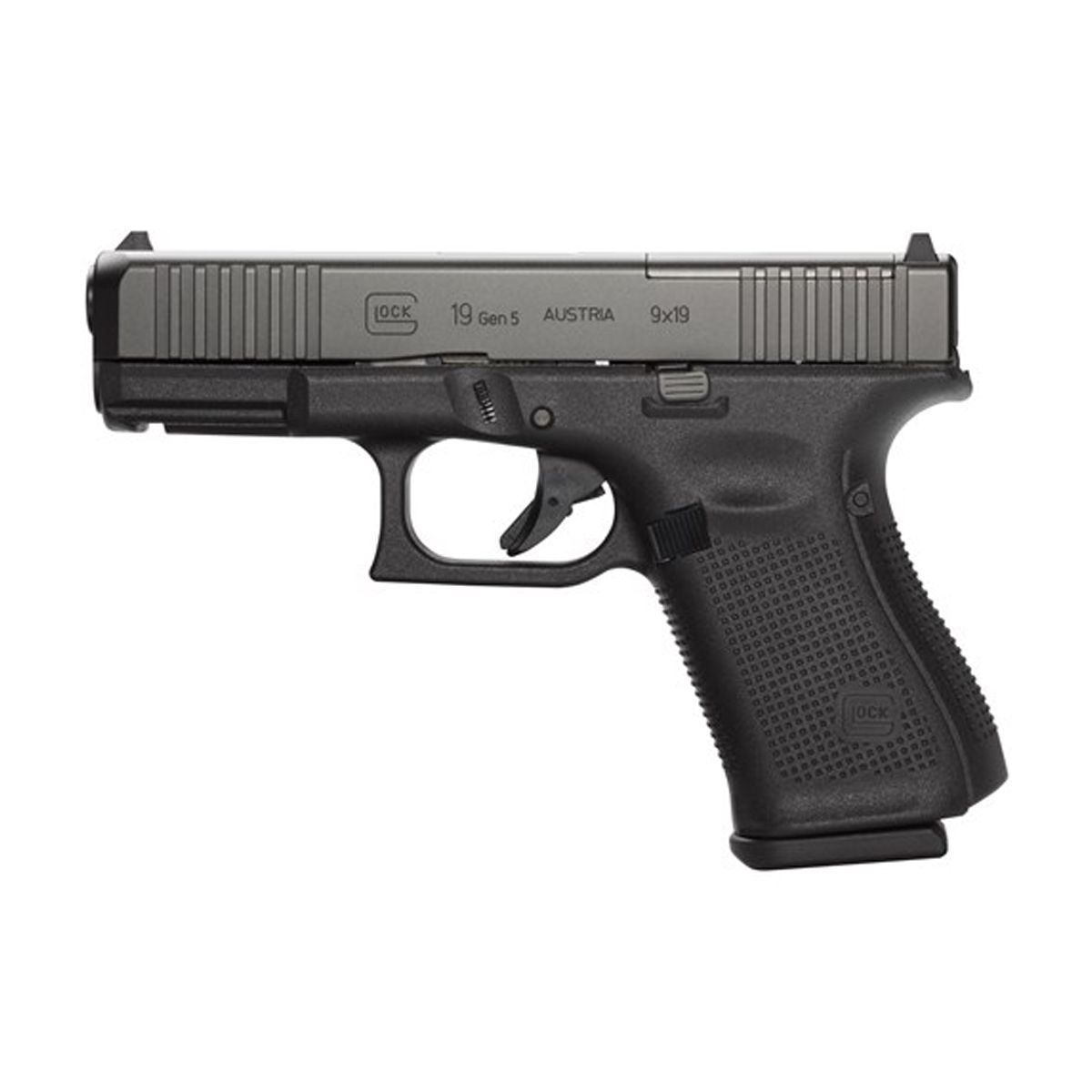 Glock 19 Optics Ready Gen 5 9mm Pistol with Front Serrations & (3) 15rd Mags Black - PA195S203M | Buy Glock 19 Optics Ready Gen 5 9mm Pistol with Front Serrations & (3) 15rd Mags Black - PA195S203M