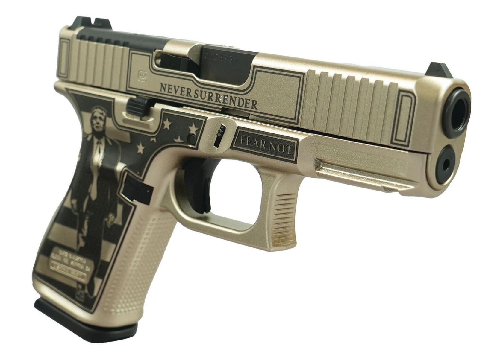 Glock G19 Gen 5 9mm 4.02" Trump Fight 15rd Pistol - PA195S203MOSTF - Image 3