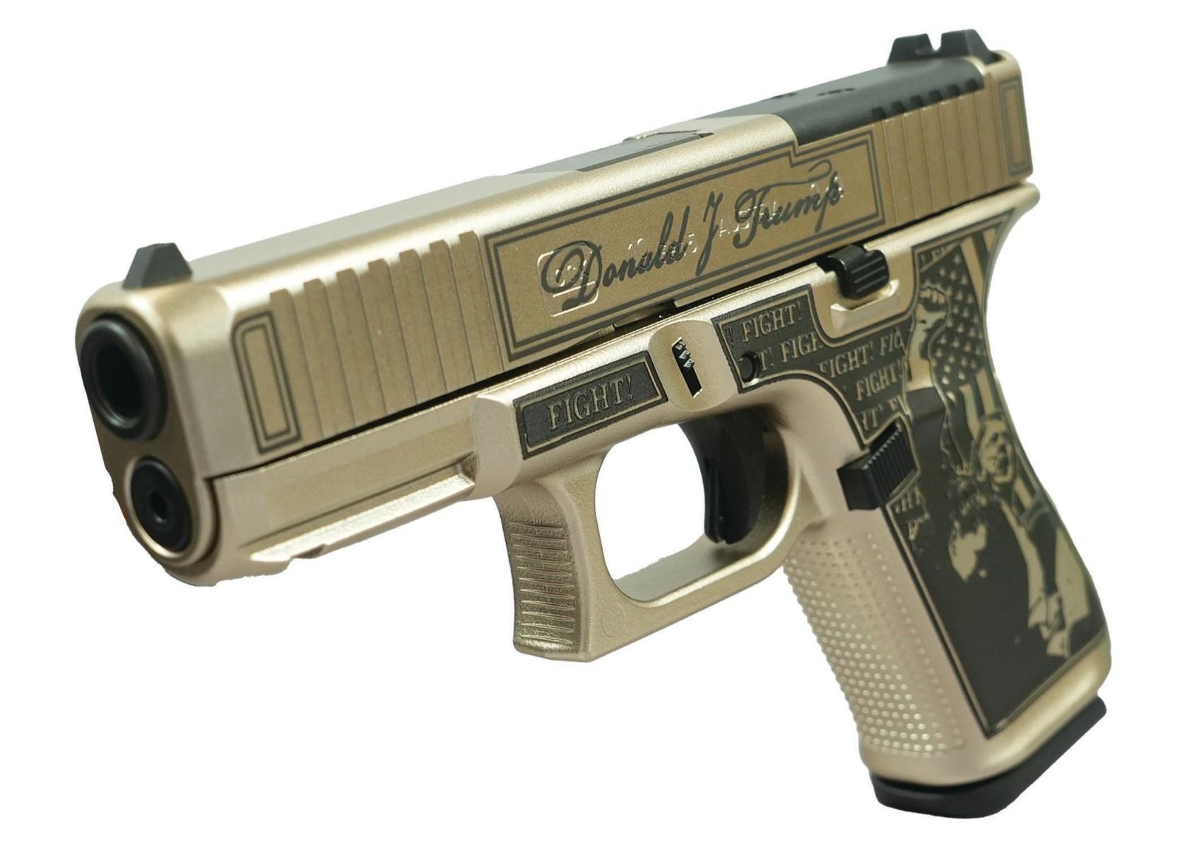 Glock G19 Gen 5 9mm 4.02" Trump Fight 15rd Pistol - PA195S203MOSTF - Image 4