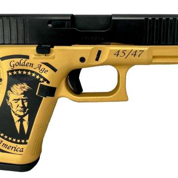 Glock G19 Gen 5 Trump Victory / Golden Age 4″ 9mm 15rd Pistol Gold / Black – HS20